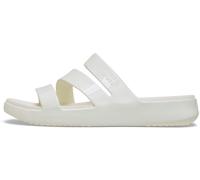 Crocs Femme Getaway Patent Strappy Sandales, Chalk, 34/35 EU