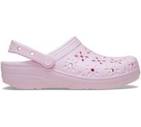 Crocs Pink Milk Adults Floral Cut Out Clogs