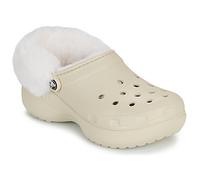 Crocs Classic Platform Fuzz Lined Sabots Femmes Bone 37