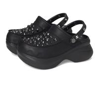 Crocs Sabots classiques Bae pour femmes, chaussures à plateforme pour femmes, Noir clouté, 41-42 EU