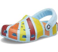 Crocs Sabots classiques en tissu éponge à bretelles arrière pour enfants, Arctique/multicolore, 12 Little Kid