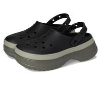 Crocs Sabots classiques superposés unisexes pour adulte, noir, 5 Women/3 Men