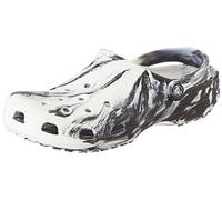 Crocs Sabots classiques unisexes marbrés tie-dye, Blanc/noir, 12 UK Men (M13)