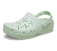 Crocs Sabots Classiques Unisexes pour Adulte avec Motif Floral découpé, Teinte Jade, 7 Women/5 Men