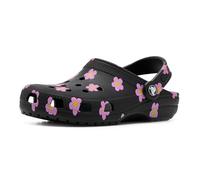 Crocs Sabots classiques unisexes pour enfant, fleurs noires, 13 US Little Kid