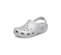 Crocs Sabots classiques scintillants unisexes pour enfants, paillettes argentées, 33/34 EU
