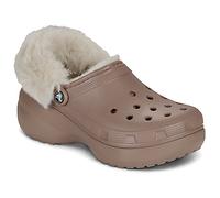 Crocs Sabots Cls Platfm Lined Fuzz Strap Cg in Beige 38 / 39