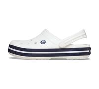 Crocs Sabots Crocband unisexes pour adulte, Blanc/blanc/bleu marine, 10 Women/8 Men