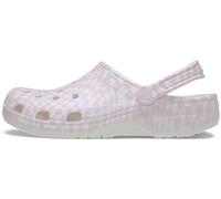 Crocs Sabots graphiques classiques unisexes pour adultes, pointure 41-42 pour femmes/hommes, Rose (Pink Milk)/Carreaux