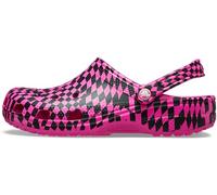 Crocs Sabots graphiques classiques unisexes pour adultes, pointure 42-43 pour femmes/hommes, Rose (Pink Crush)/Noir
