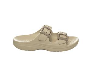Crocs - Sandale à boucle en émail Saturday - Femme - Chaussures - Beige - Taille: 40 EU