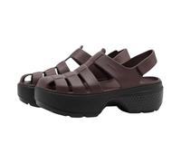 Crocs Sandales à talons Stomp Fisherman unisexes pour adulte, moka, 8 Women/6 Men