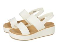 Crocs Sandales Brooklyn basses compensées pour femme, Craie/marron clair, 33-34 EU