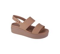 Crocs Sandales femme Brooklyn Low Wedge – Latte/Mushroom – 37/38