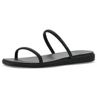 Crocs Sandales plates Miami à deux brides pour femme, noir, pointure 41, Noir, 41/42 EU