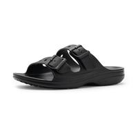 Crocs Sandales plates Saturday Sandal M pour homme, noir, 41 EU, Noir, 42/43 EU