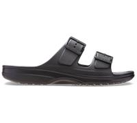 Crocs Sandales plates Saturday Sandal M pour homme, noir, 47 EU, Noir, 12 UK