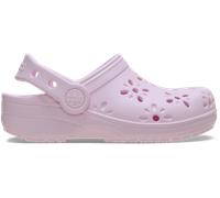 Crocs Toddler Classic Floral Cut-Out Sabots Enfants Pink Milk 27
