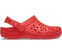 Crocs Unisexe Enfant Classic Floral Cut Out Clog K Sabots, Cherry Red, 33/34 EU