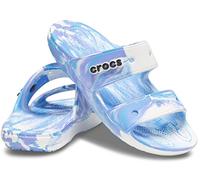 Crocs Unisexe Adulte Classic Crocs Marbled Sandal Sandales, White/Oxygen, 46/47 EU