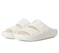 Crocs Unisexe Adulte Classic Floral Cut Out Sandal Sandales, Chalk, 39/40 EU