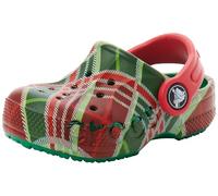 Crocs Unisexe Enfant Baya Holiday Plaid Clog T Sabots, Kelly Green, 24/25 EU