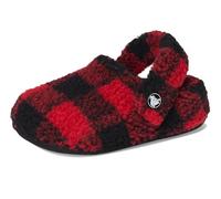 Crocs Unisexe Enfant Classic Buff Check Cozzzy Slipper T Chaussures à enfiler, Varsity Red/Black, 24/25 EU
