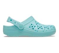 Crocs Unisexe Enfant Classic Floral Cut Out Clog K Sabots, Aquamarine, 34/35 EU