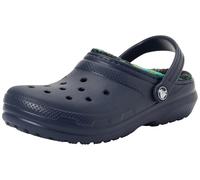 Crocs Unisexe Enfant Classic Lined Bold Check Clog K Sabots, Navy, 32/33 EU
