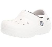 Crocs Unisexe Enfant Classic Lined Clog K Sabots, White/Grey, 32/33 EU