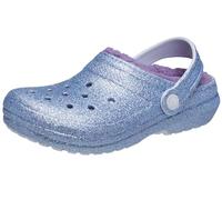 Crocs Unisexe Enfant Classic Lined Glitter Clog K Sabots, Frosted Glitter, 23/24 EU