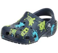 Crocs Unisexe Enfant Classic Monster Print Clog T Sabots, Navy, 19/20 EU