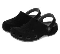 Crocs Unisexe Enfant Classic Velvet Clog K Sabots, Black, 34/35 EU