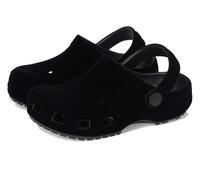 Crocs Unisexe Enfant Classic Velvet Clog T Sabots, Black, 25/26 EU