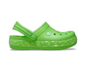 Crocs Unisexe Enfant Crocband Geometric Glow Band Clog T Sabots, Green Slime, 22/23 EU