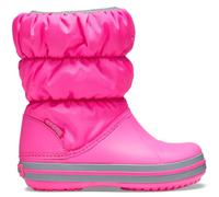 Crocs Unisexe Enfant Winter Puff Boot Kids Bottes, Electric Pink/Light Grey, 34/35 EU
