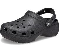 Crocs Women's Classic Platform Glitter Clog 37-38 EU Black