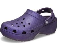 Crocs Women's Classic Platform Glitter Clog 41-42 Eu Dark Iris