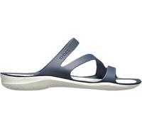 Crocs Women's Swiftwater Flat Sandals Marine/Blanc 2 (33-34) Female