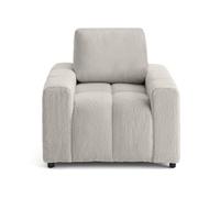Crocus - fauteuil en fausse fourrure - Gris clair