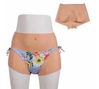 CRODRES Nude,L,Culotte réaliste avec vagin pour Sissy, Culotte en Silicone pour travestis, Fausse Chatte, Boxer dissimulant Un Gaff, Slip pour transgenres