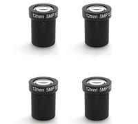 CROIRE 4X Objectif de Caméra à Carte Unique 12mm 5MP HD Objectif de Caméra Réseau CCTV Accessoires de Caméra