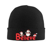 Croire À Noël Bonnet Homme Unisexe Bonnet Coupe-Vent Bonnets pour Temps Froid Shopping Course À Pied