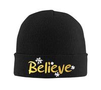 Croire À Noël Bonnet Unisexe Bonnet Hiver Doux Bonnets pour Décontractée Homme Temps Froid