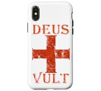 Croisade de la Croix médiévale de Deus Vult Chevalerie Coque pour iPhone X/XS