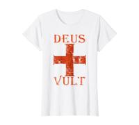 Croisade de la Croix médiévale de Deus Vult Chevalerie T-Shirt Graphique avec Valeur