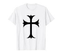 Croisé Chevalier Templier Croix Noire Deus Vult T-Shirt
