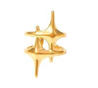 Croisé les anneaux en forme d'étoile avec finition doré/acier qui donne la foi et idéal pour les créateurs de tendances et pour représenter une déclaration de mode à la recherche de styles, comme