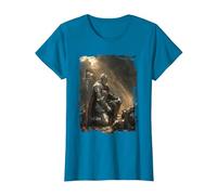 Croisé Moyen Âge T-Shirt, Femme, Saphir, XS