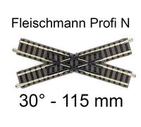 Croisement 115 mm 30° - voie Profi N - FLEISCHMANN 9161